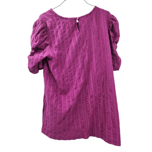 Cato Pink Puff Sleeve Top Womens Size Extra Large XL - Picture 2 of 4